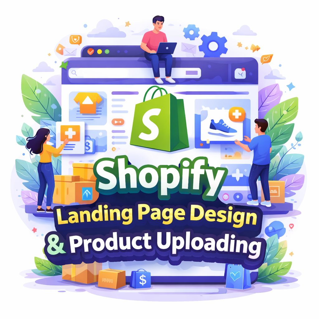 Landing Page Design | Product Uploding | Shopify